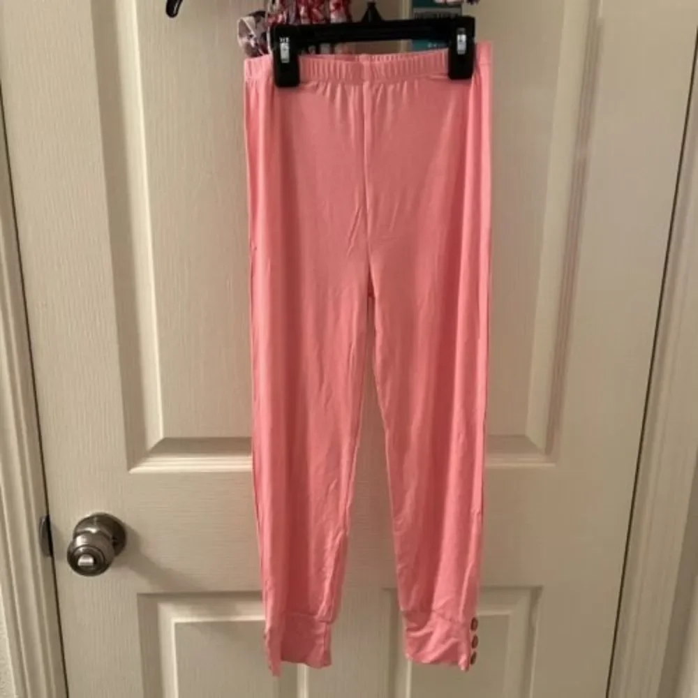 Posh Peanut Pink Vivienne Ruffled Cap Sleeve Peplum Legging Set Girls Size 9 NWT